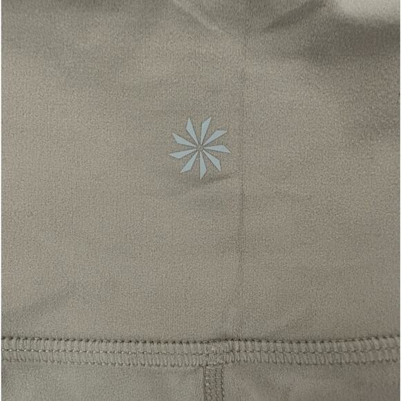 Athleta Exhale Mesh Capri Athletic Leggings Beige White Size S Activewear Yoga - Picture 10 of 14